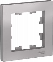 Рамка универсальная Systeme Electric AtlasDesign 1-м. алюминий картинка